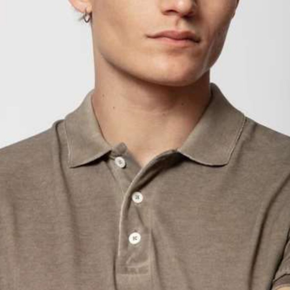 Zadig & Voltaire Men's Polo Trot T-shirt Taupe L - Picture 4 of 4